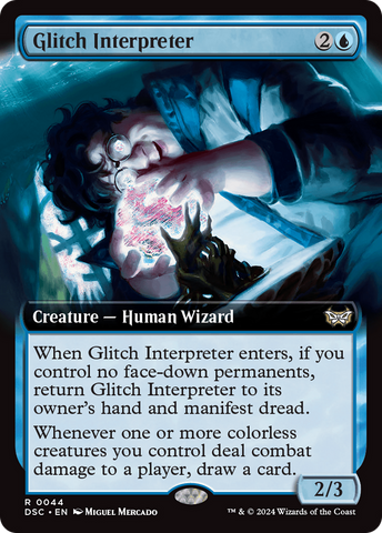 Glitch Interpreter (Extended Art) (DSC-044)  - Duskmourn: House of Horror Commander: (Extended Art)