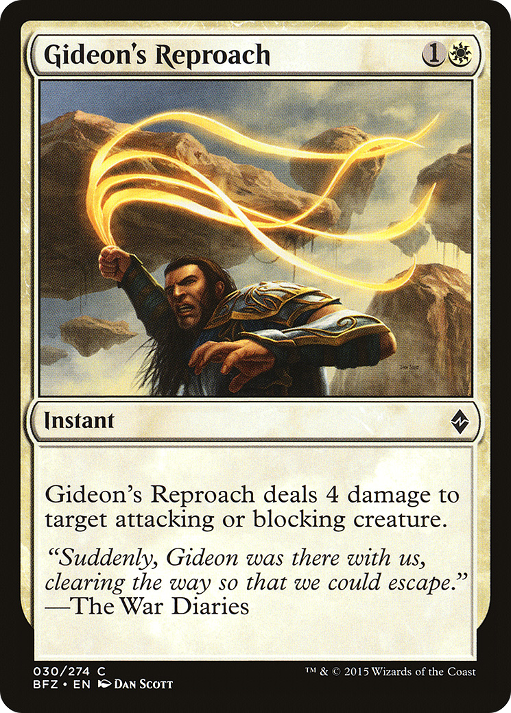 Gideon's Reproach (BFZ-030)  - Battle for Zendikar