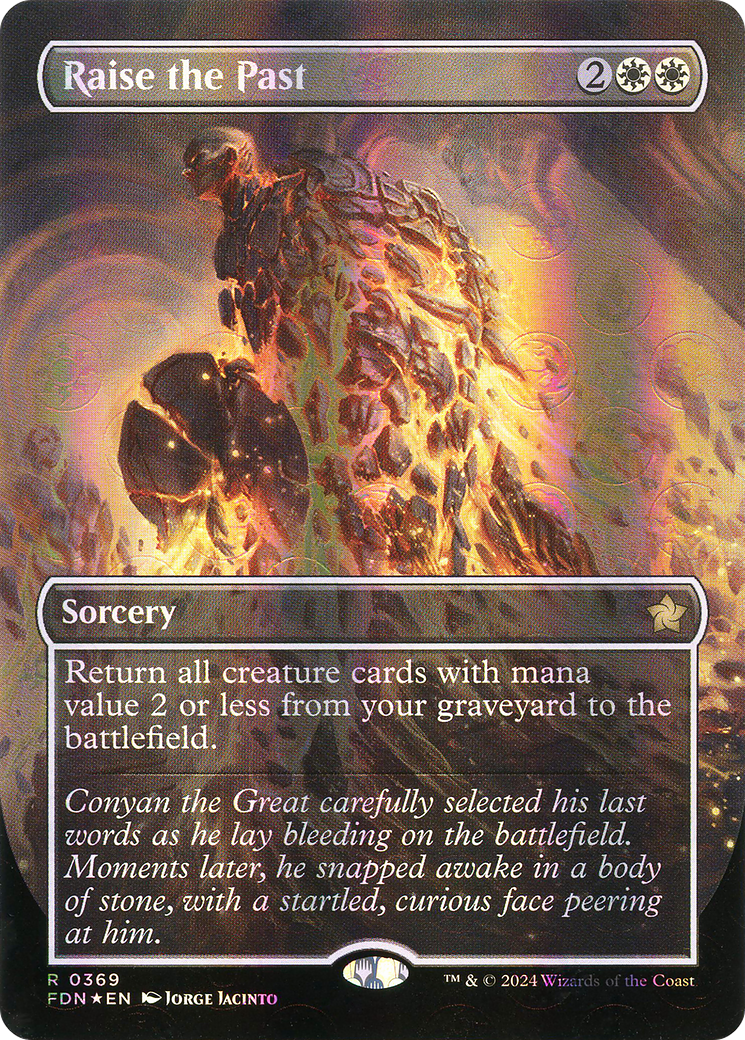 Raise the Past (Borderless) (Mana Foil) (FDN-369)  Foil - Foundations