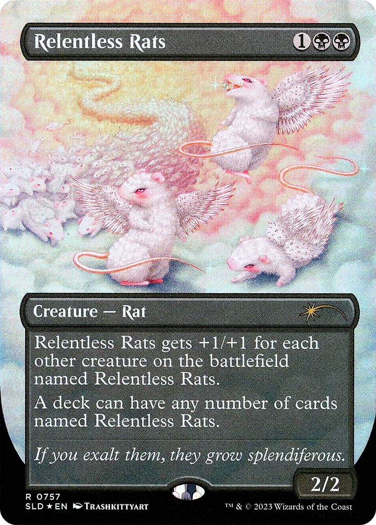 Relentless Rats (757) (SLD-757)  Foil - Secret Lair Drop (Borderless)