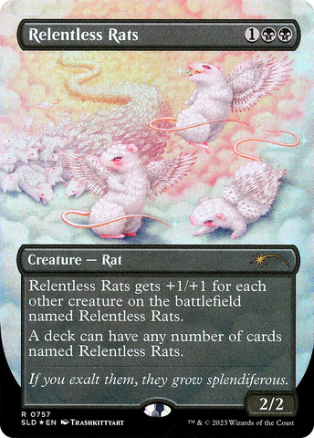 Relentless Rats (757) (SLD-757)  Foil - Secret Lair Drop (Borderless)