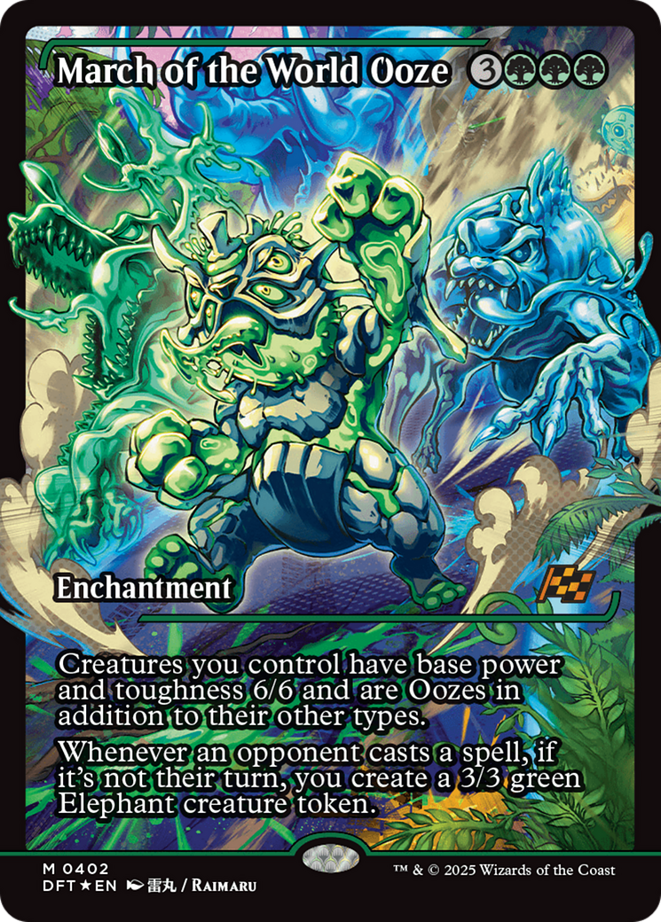March of the World Ooze (Showcase) (DFT-402)  Foil - Aetherdrift: (Showcase, enchantment)