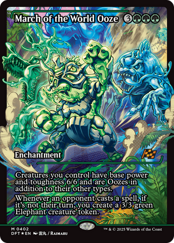March of the World Ooze (Showcase) (DFT-402)  Foil - Aetherdrift: (Showcase, enchantment)