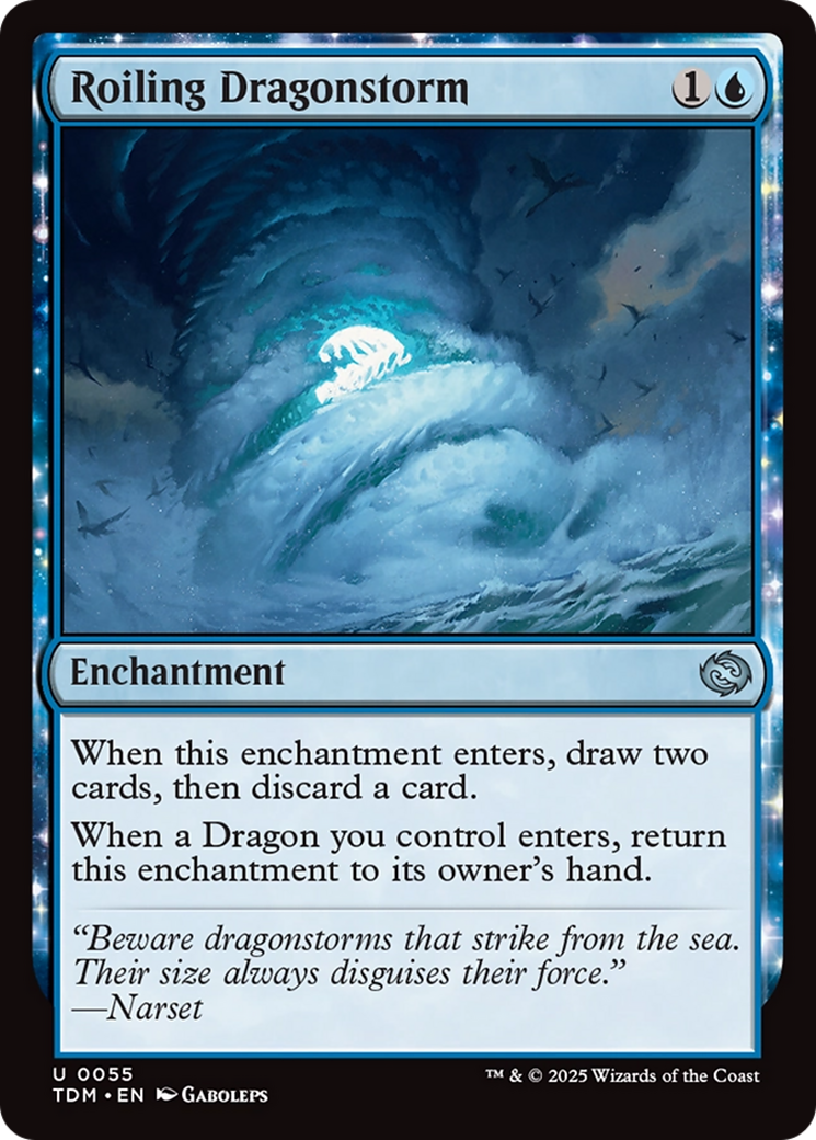Roiling Dragonstorm (TDM-055) - Tarkir: Dragonstorm: (enchantment) Foil