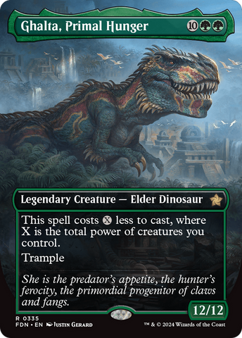 Ghalta, Primal Hunger (Borderless) (FDN-335)  Foil - Foundations