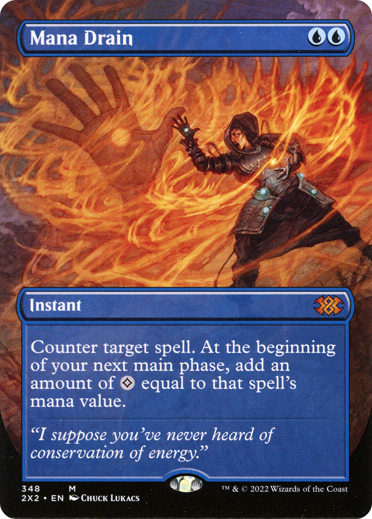 Mana Drain (Borderless) (2X2-348)  Foil - Double Masters 2022