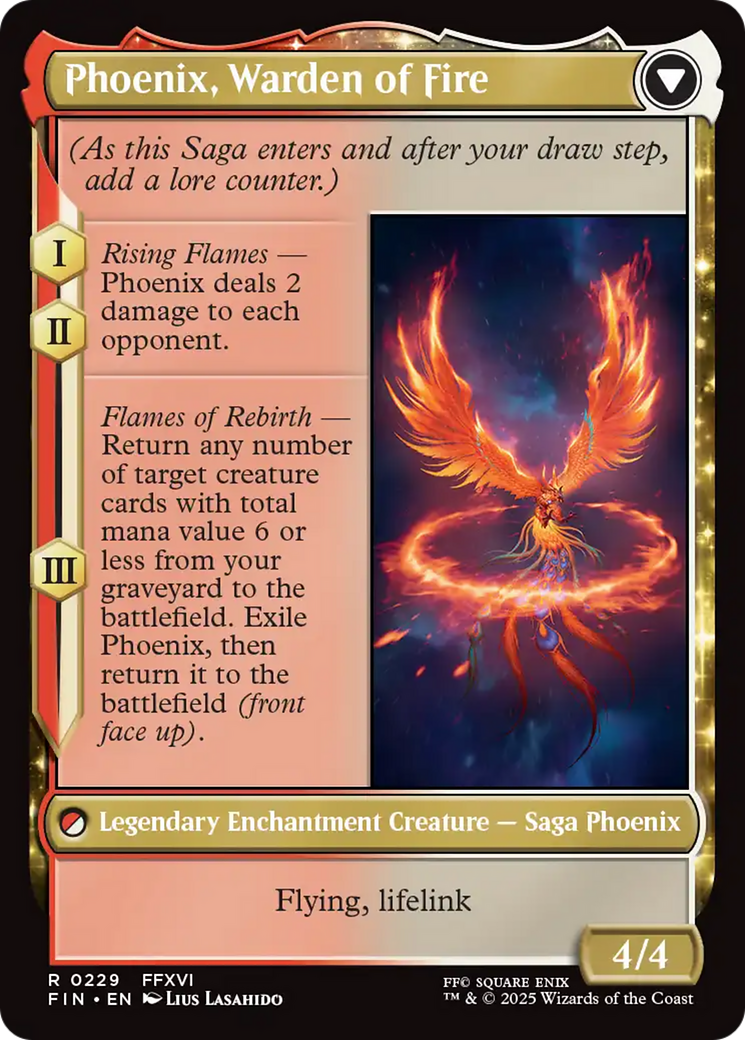 Joshua, Phoenix's Dominant // Phoenix, Warden of Fire (FIN-229) - FINAL FANTASY: (enchantment)