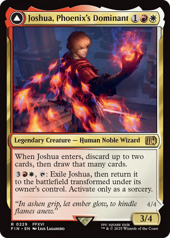 Joshua, Phoenix's Dominant // Phoenix, Warden of Fire (FIN-229) - FINAL FANTASY: (enchantment) Foil