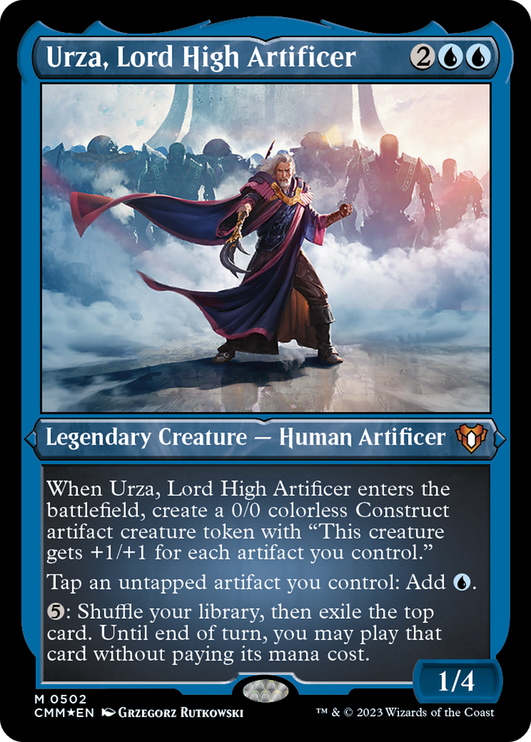 Urza, Lord High Artificer (CMM-502)  Etched Foil - Commander Masters