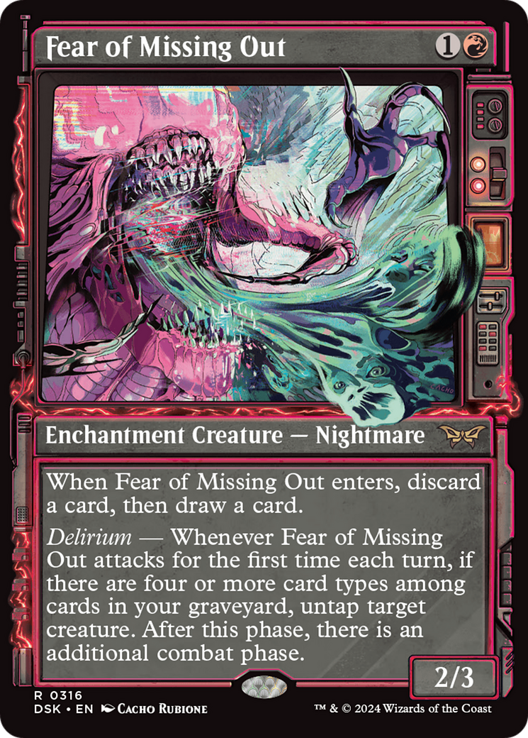 Fear of Missing Out (Showcase) (DSK-316)  Foil - Duskmourn: House of Horror: (Showcase)