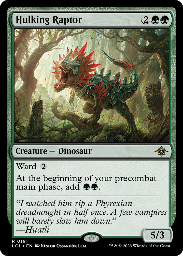 Hulking Raptor (LCI-191)  Foil - The Lost Caverns of Ixalan