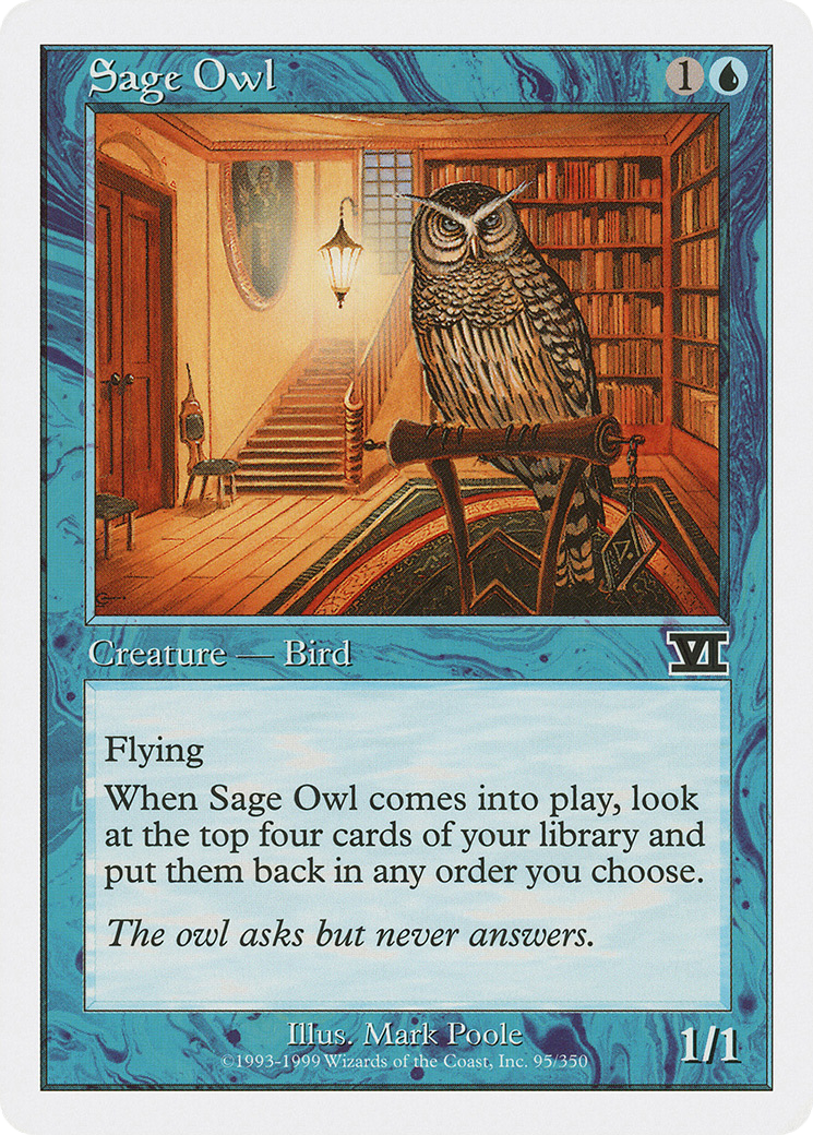 Sage Owl (6ED-095)  - Classic Sixth Edition