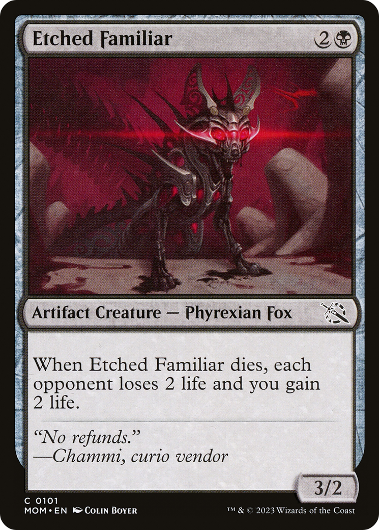 Etched Familiar (MOM-101)  Foil - March of the Machine