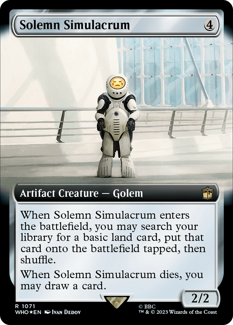 Solemn Simulacrum (Extended Art) (Surge Foil) (WHO-1071)  Foil - Doctor Who: (Extended Art)