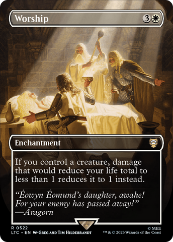 Worship (Borderless) (LTC-522)  Foil - Tales of Middle-earth Commander