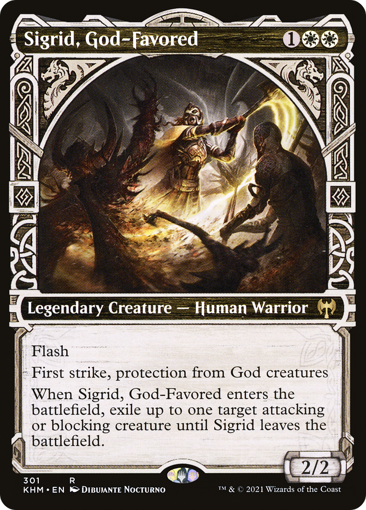 Sigrid, God-Favored (Showcase) (KHM-301)  - Kaldheim