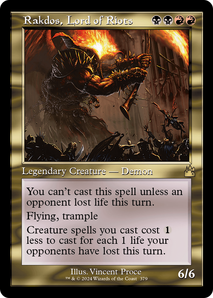 Rakdos, Lord of Riots (Retro Frame) (RVR-379)  - Ravnica Remastered