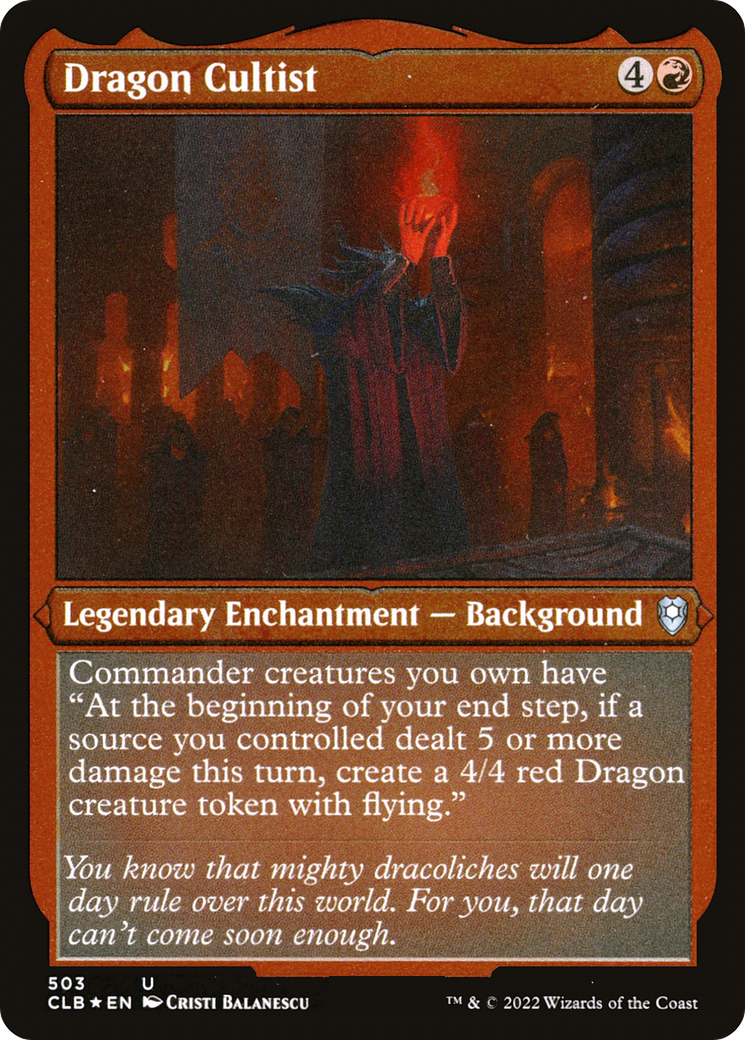 Dragon Cultist (CLB-503)  Etched Foil - Commander Legends: Battle for Baldur's Gate