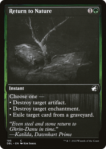 Return to Nature (DBL-195)  Foil - Innistrad: Double Feature