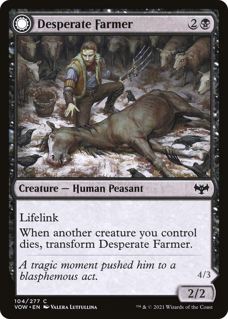 Desperate Farmer (VOW-104)  - Innistrad: Crimson Vow: (Double Faced Transform)
