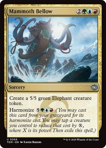 Mammoth Bellow (TDM-205) - Tarkir: Dragonstorm Foil