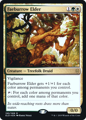 Faeburrow Elder (PRE-190)  Foil - Throne of Eldraine Promos