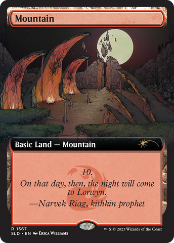 Mountain (1367) (SLD-1367)  Foil - Secret Lair Drop: (Extended Art)