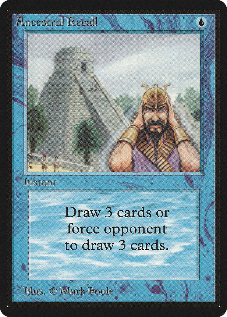 Ancestral Recall (LEB-)  - Limited Edition Beta