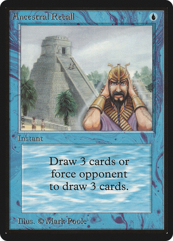 Ancestral Recall (LEB-)  - Limited Edition Beta