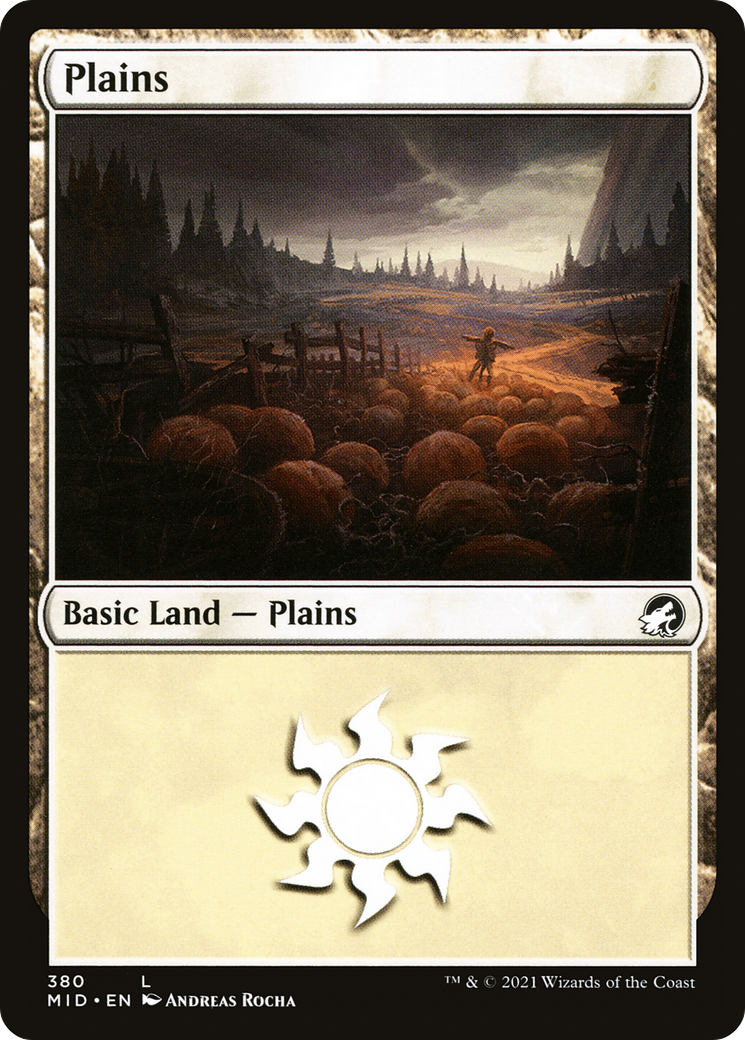 Plains (380) (MID-380)  Foil - Innistrad: Midnight Hunt