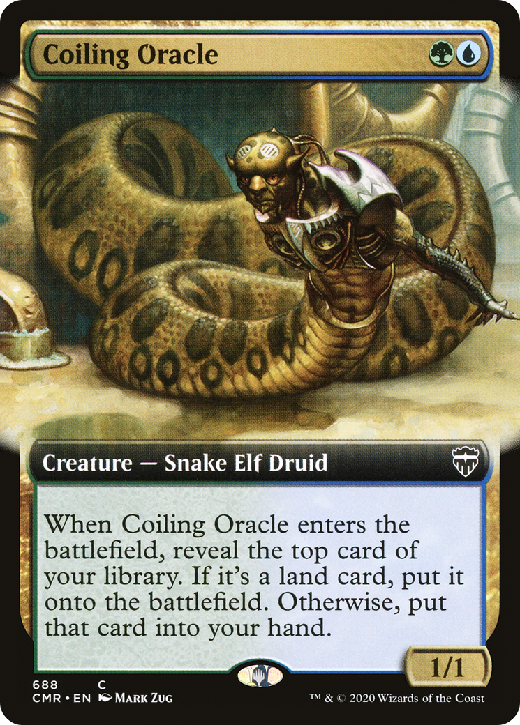 Coiling Oracle (Extended Art) (CMR-688)  - Commander Legends: (Extended Art)