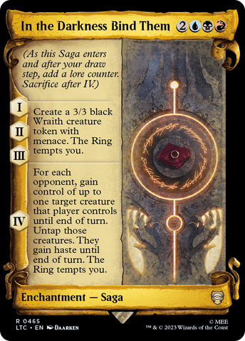 In the Darkness Bind Them (Showcase Scrolls) (LTC-465)  Foil - Tales of Middle-earth Commander: (Showcase)