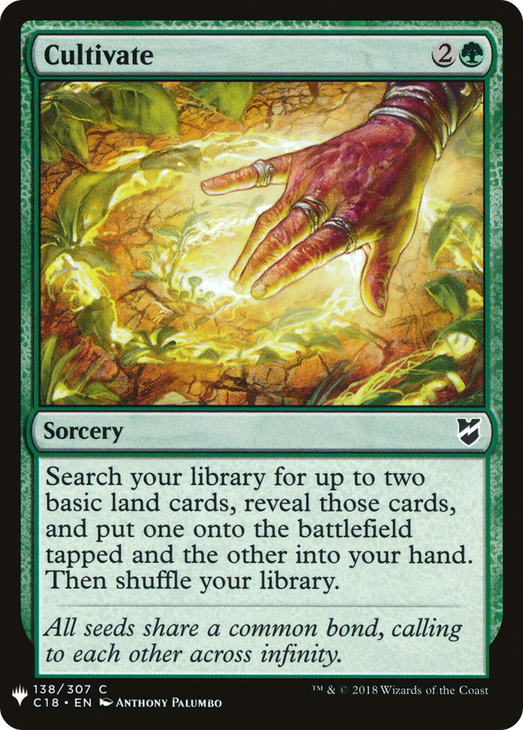 Cultivate (C18) (LIST-138)  - The List