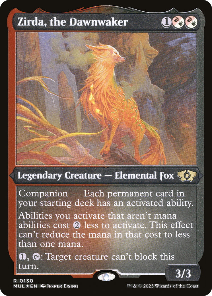 Zirda, the Dawnwaker (Foil Etched) (MUL-130) - Multiverse Legends: (companion) Foil