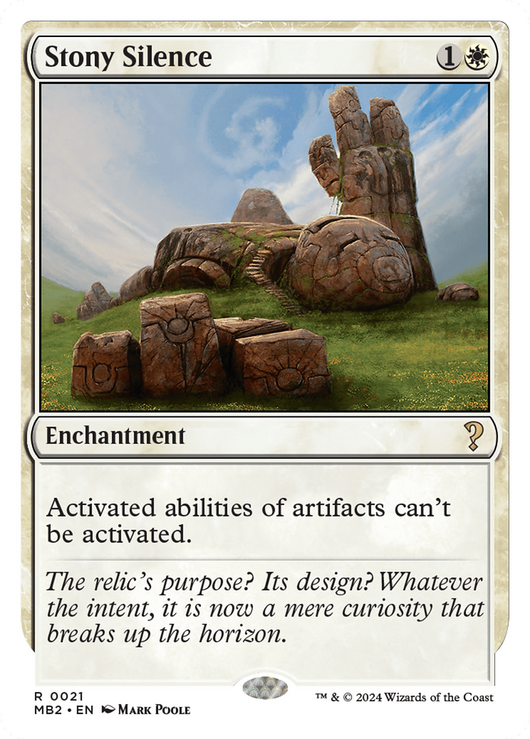 Stony Silence (White Border) (MB2-021)  - Mystery Booster 2