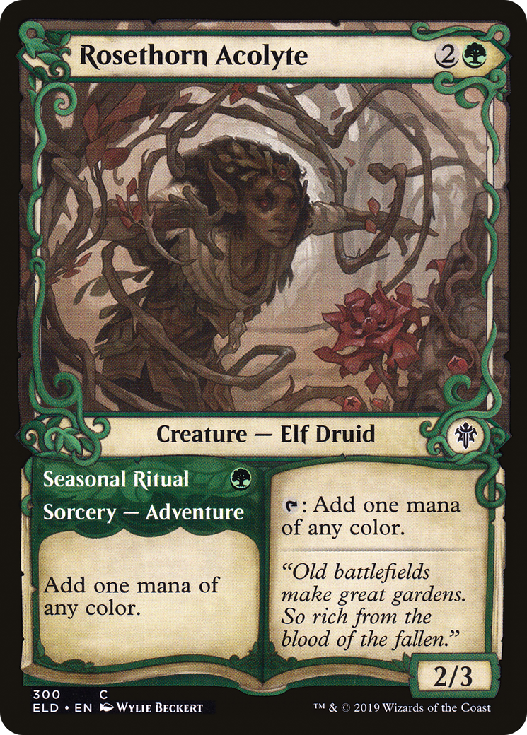 Rosethorn Acolyte (Showcase) (ELD-300)  - Throne of Eldraine: (Showcase)
