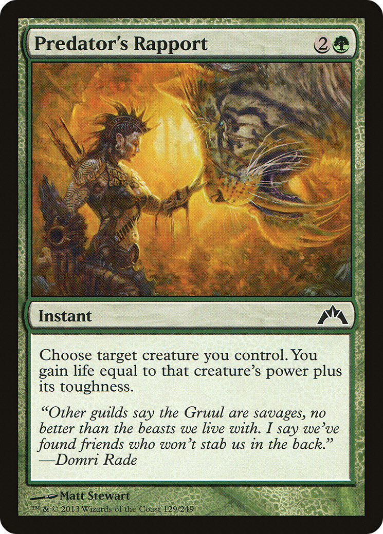 Predator's Rapport (GTC-129)  - Gatecrash