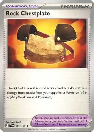 Rock Chestplate 192/198 - Reverse Holofoil SV01 Scarlet & Violet Base Set