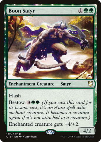 Boon Satyr (C18-132)  - Commander 2018: (enchantment)