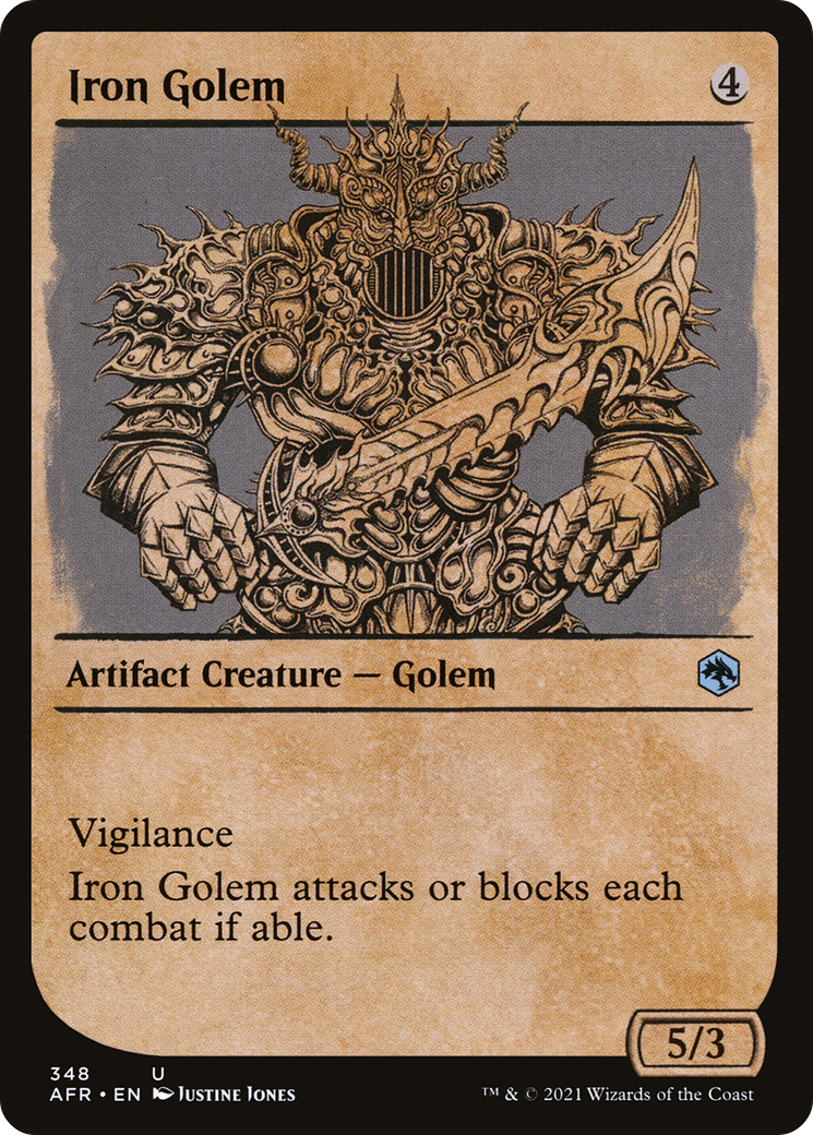 Iron Golem (Showcase) (AFR-348)  - Adventures in the Forgotten Realms: (Showcase)