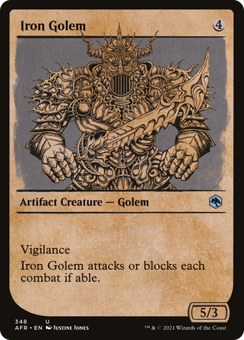 Iron Golem (Showcase) (AFR-348)  - Adventures in the Forgotten Realms: (Showcase)