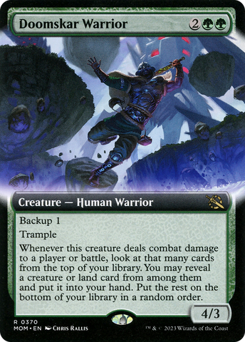 Doomskar Warrior (Extended Art) (MOM-370)  Foil - March of the Machine: (Extended Art)