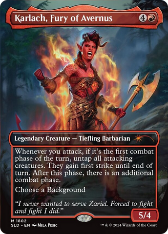 Karlach, Fury of Avernus (SLD-1802)  - Secret Lair Drop (Borderless)