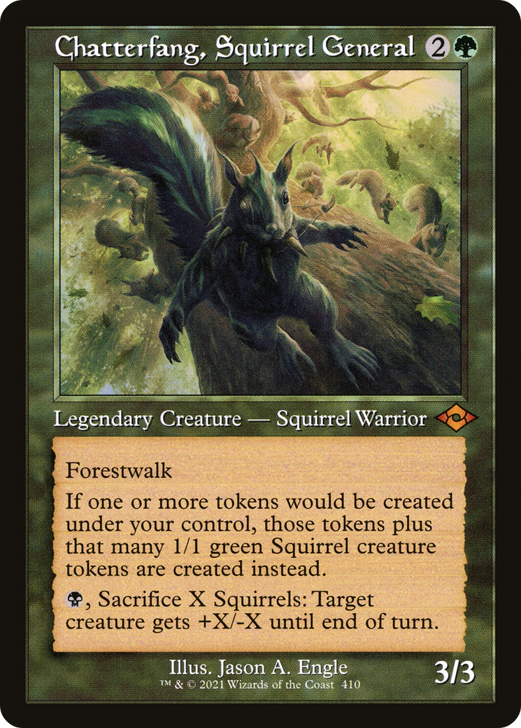 Chatterfang, Squirrel General (Retro Frame) (MH2-410) - Modern Horizons 2 Etched Foil