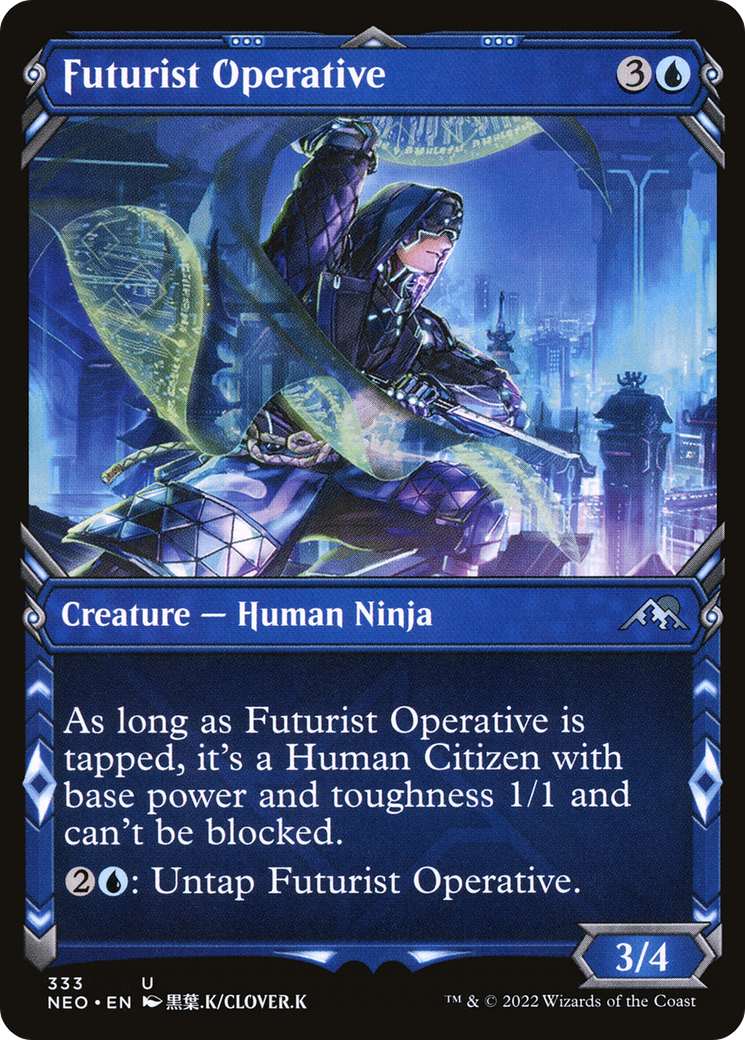 Futurist Operative (Showcase) (NEO-333)  - Kamigawa: Neon Dynasty: (Showcase)