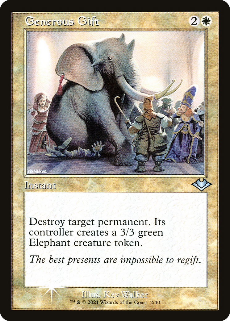 Generous Gift (Retro Frame) (MH1-002)  Foil - Modern Horizons 1 Timeshifts
