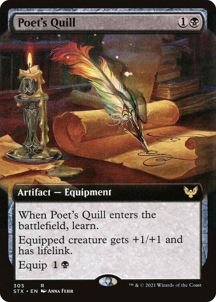 Poet's Quill (Extended Art) (STX-305)  - Strixhaven: School of Mages: (Extended Art)