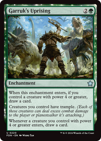 Garruk's Uprising (FDN-220) - Foundations: (enchantment) Foil