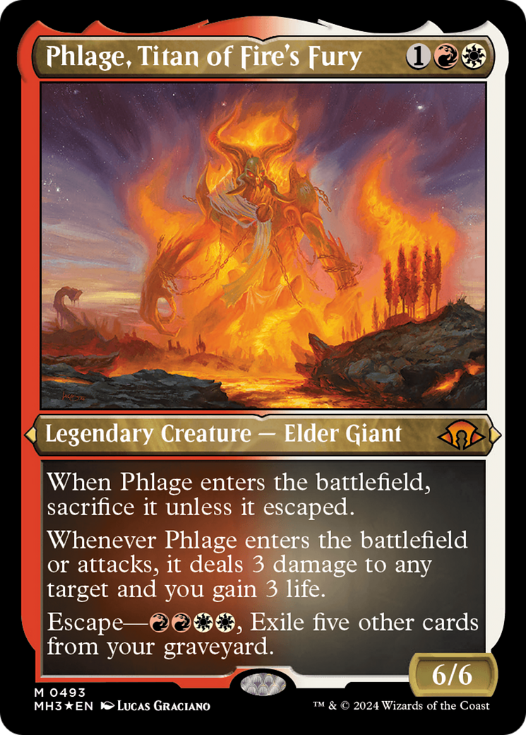 Phlage, Titan of Fire's Fury (Foil Etched) (MH3-493)  Foil - Modern Horizons 3
