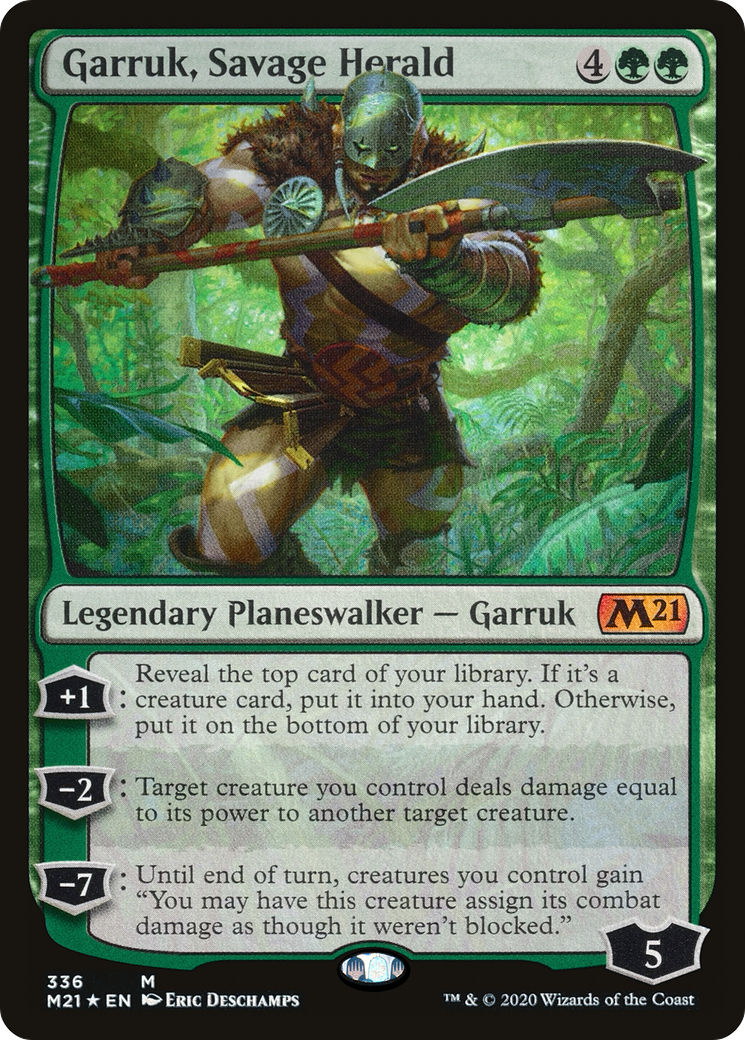 Garruk, Savage Herald (M21-336)  Foil - Core Set 2021